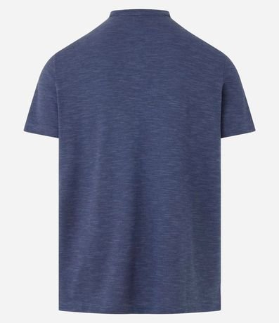 Remera en Algodón con Textura y Cuello Padre con Botón 7