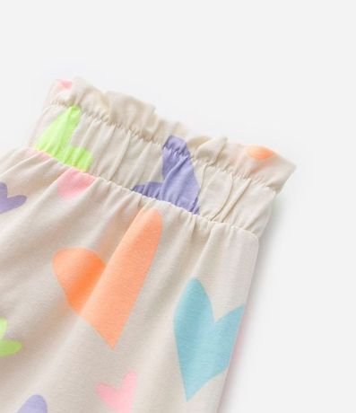 Short Infantil con Estampa Corazones en Neón - Talle 5 a 14 años 3
