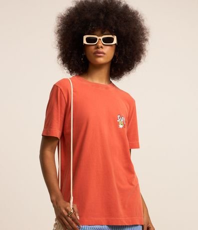 Remera Alargada en Algodón con Estampa Summer Hits Festival 4