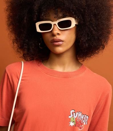 Remera Alargada en Algodón con Estampa Summer Hits Festival 6