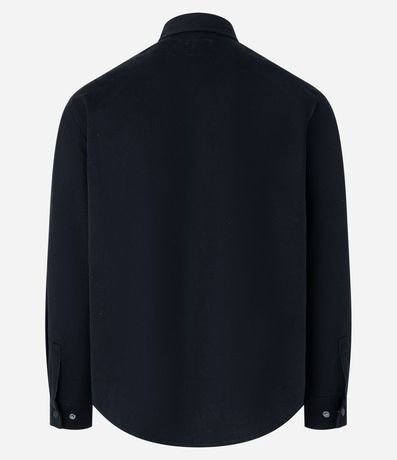 Camisa en Sarga con Botones y Bolsillos 6