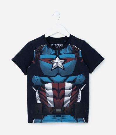 Remera Infantil con Estampa do Capitán América - Talle 3 a 8 años 2