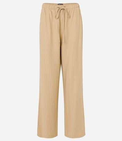 Pantalón Fluido Sastrería en Viscosa Rayada de Tiza 5