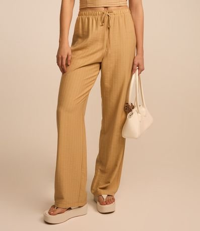 Pantalón Fluido Sastrería en Viscosa Rayada de Tiza 3