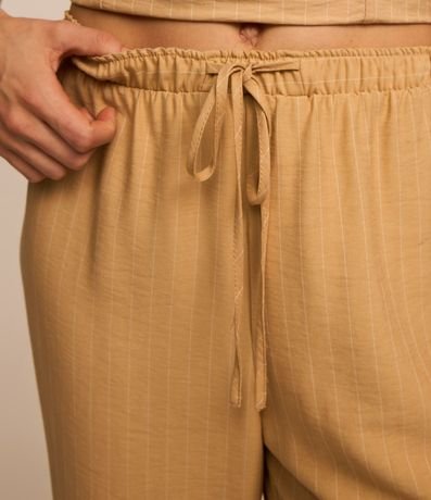 Pantalón Fluido Sastrería en Viscosa Rayada de Tiza 4