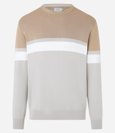 Suéter Regular en Viscosa con Bloques de Color 7