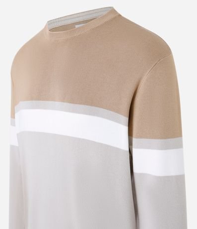 Suéter Regular en Viscosa con Bloques de Color 8