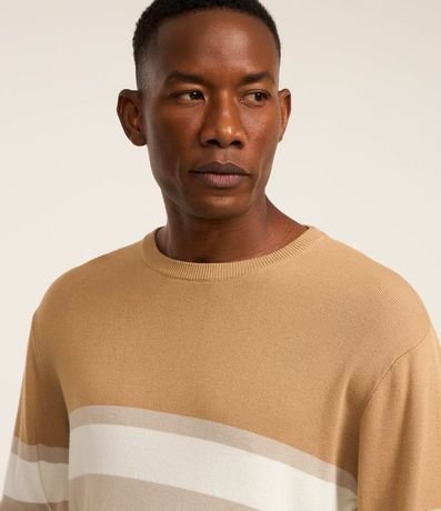 Suéter Regular en Viscosa con Bloques de Color 4