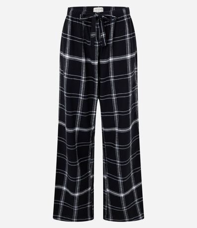 Pantalón de Pijama en Franela de Cuadros
