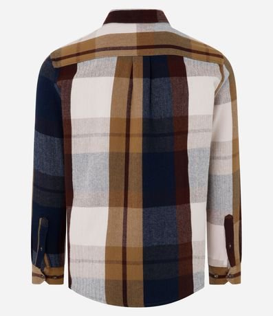 Camisa Regular en Franela de Cuadros 6