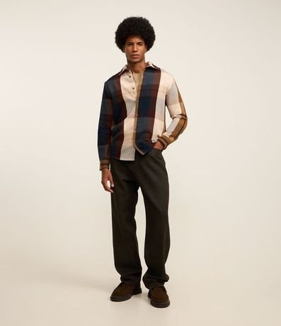 Camisa Regular en Franela de Cuadros 2