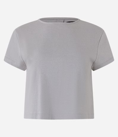 Blusa Boxy Cropped en Algodón con Abertura en la Espalda 4