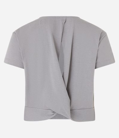 Blusa Boxy Cropped en Algodón con Abertura en la Espalda 5