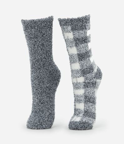 Kit 2 Medias Caña Larga en Chenille