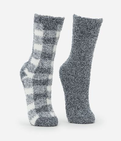 Kit 2 Medias Caña Larga en Chenille 2