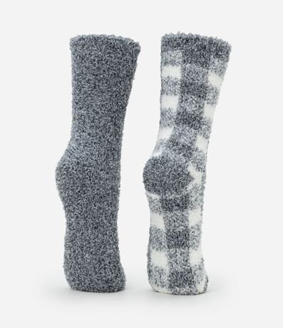 Kit 2 Medias Caña Larga en Chenille 3