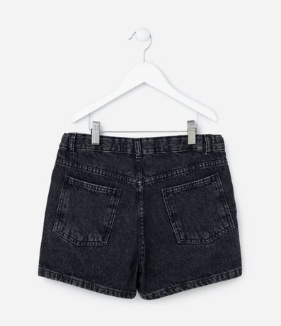 Short Infantil en Jeans con Bordado de Moñas - Talle 5 a 14 años 2