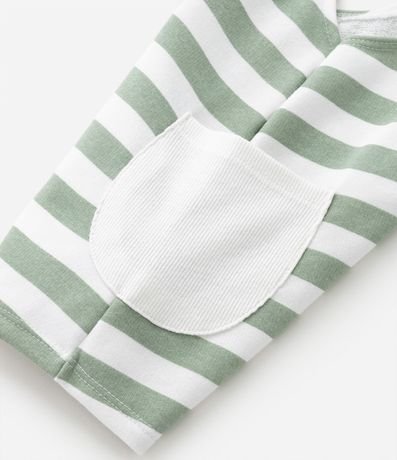 Enterito Infantil con Estampa de Rayas y Dino - Talle 0 a 18 meses 4