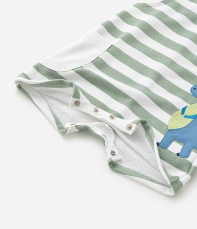 Enterito Infantil con Estampa de Rayas y Dino - Talle 0 a 18 meses 5