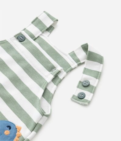 Enterito Infantil con Estampa de Rayas y Dino - Talle 0 a 18 meses 6
