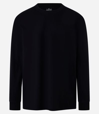 Remera Comfort en Algodón con Manga Larga