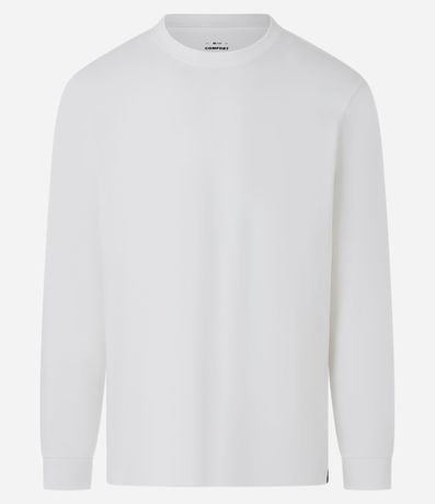 Remera Comfort en Algodón con Manga Larga