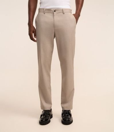 Pantalón Slim Sastrería con Estampa de Cuadros en Hilo Teñido 2