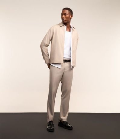 Pantalón Slim Sastrería con Estampa de Cuadros en Hilo Teñido 5