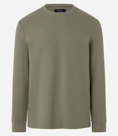 Remera Regular en Algodón con Textura
