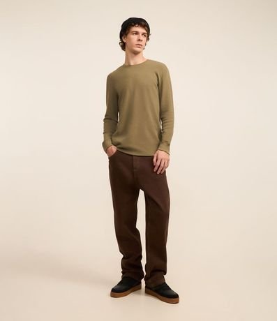 Remera Regular en Algodón con Textura 2