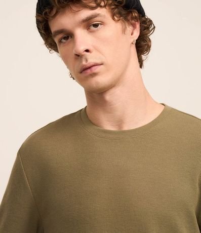 Remera Regular en Algodón con Textura 4