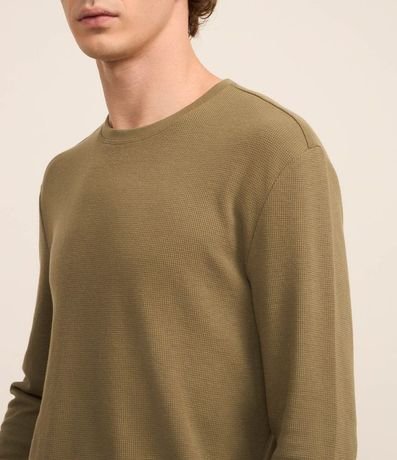 Remera Regular en Algodón con Textura 5