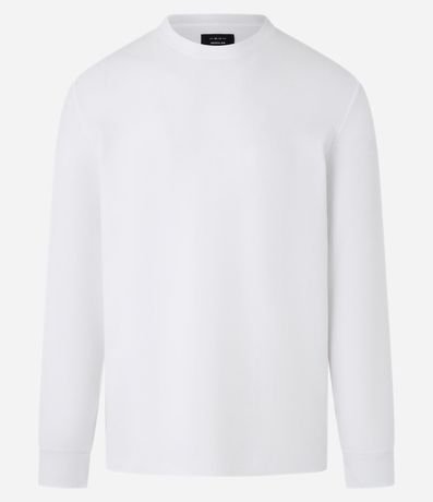 Remera Regular en Algodón con Textura