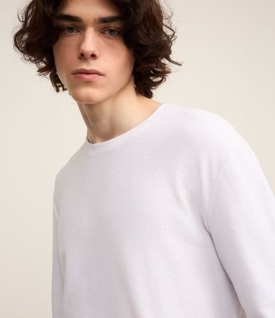 Remera Regular en Algodón con Textura 4