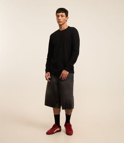 Remera Regular en Algodón con Textura 2