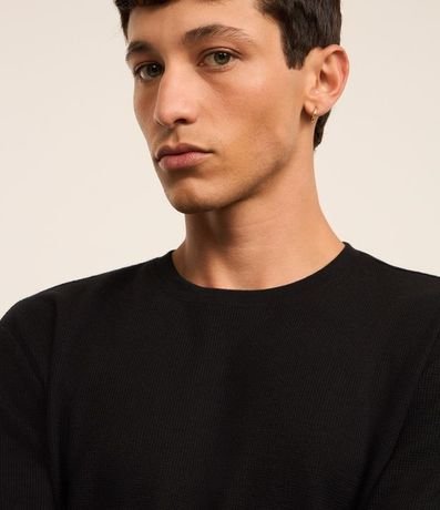 Remera Regular en Algodón con Textura 3