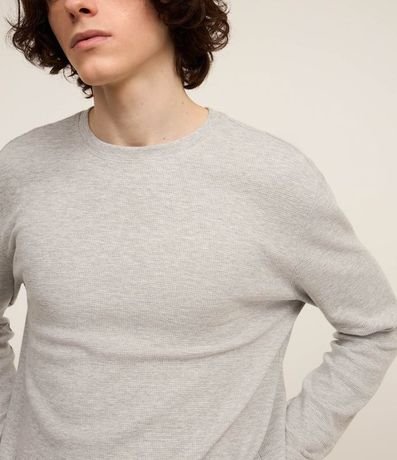 Remera Regular en Algodón con Textura 3