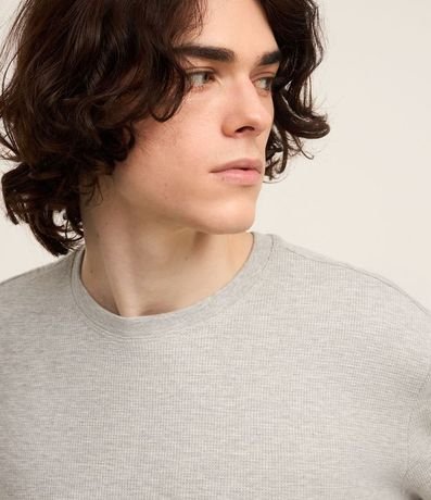 Remera Regular en Algodón con Textura 4