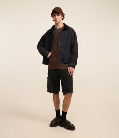 Remera Regular en Algodón con Textura 2