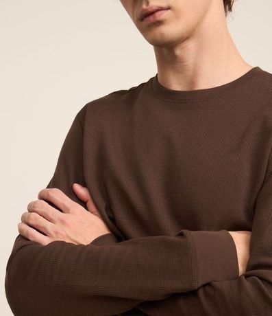 Remera Regular en Algodón con Textura 3