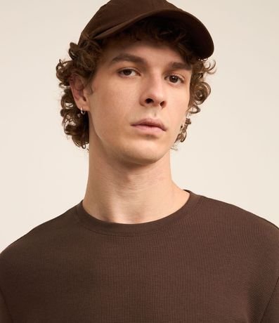 Remera Regular en Algodón con Textura 4