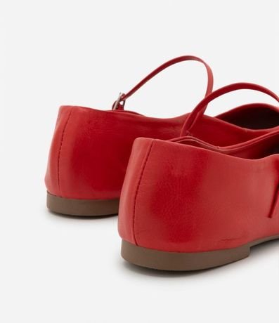 Zapatilla de Cuero con Puntera Cuadrada y Detalle en Hebilla 3