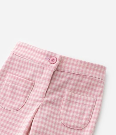 Pantalón Flare Infantil con Estampa de Cuadros Vichy - Talle 1 a 5 años 5