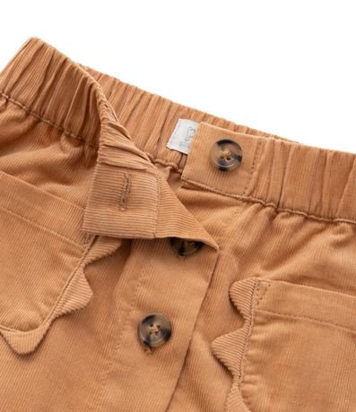 Pollera Infantil en Terciopelo con Bolsillos - Talle 1 a 5 años 4