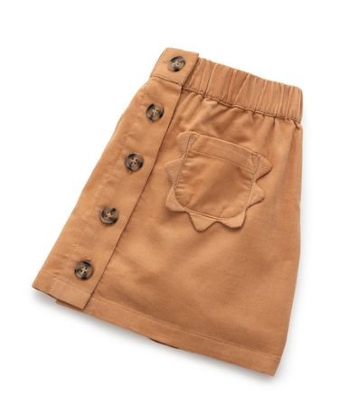 Pollera Infantil en Terciopelo con Bolsillos - Talle 1 a 5 años 5