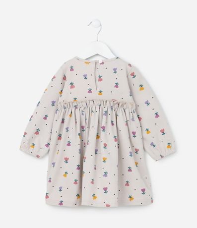 Vestido Infantil con Media Can Can y Estampa Tulipa - Talle 1 a 5 años 3