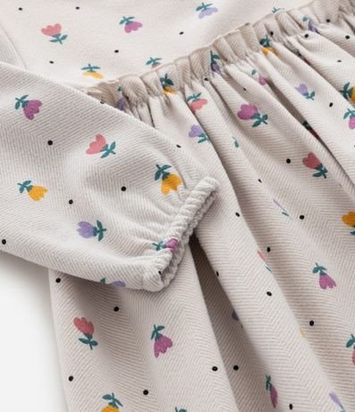 Vestido Infantil con Media Can Can y Estampa Tulipa - Talle 1 a 5 años 5