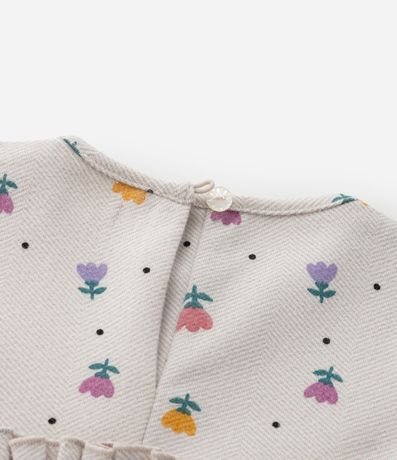 Vestido Infantil con Media Can Can y Estampa Tulipa - Talle 1 a 5 años 6