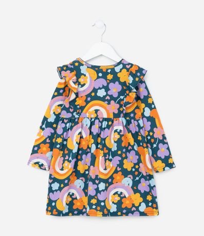 Vestido Infantil con Volados en los Hombros y Estampa Divertida - Talle 1 a 5 años 2