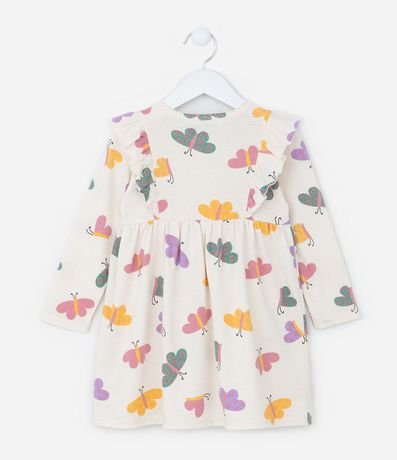 Vestido Infantil con Volados y Estampa Mariposas - Talle 1 a 5 años 2